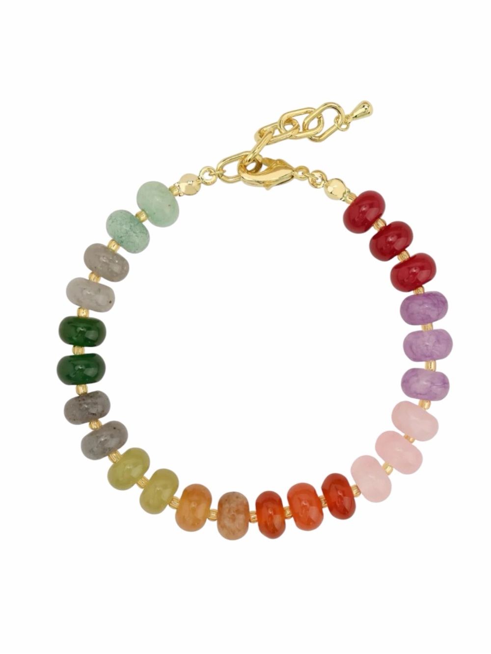 Sahira Jewelry Candy Crush Beaded Bracelet with Gold Accents NWT